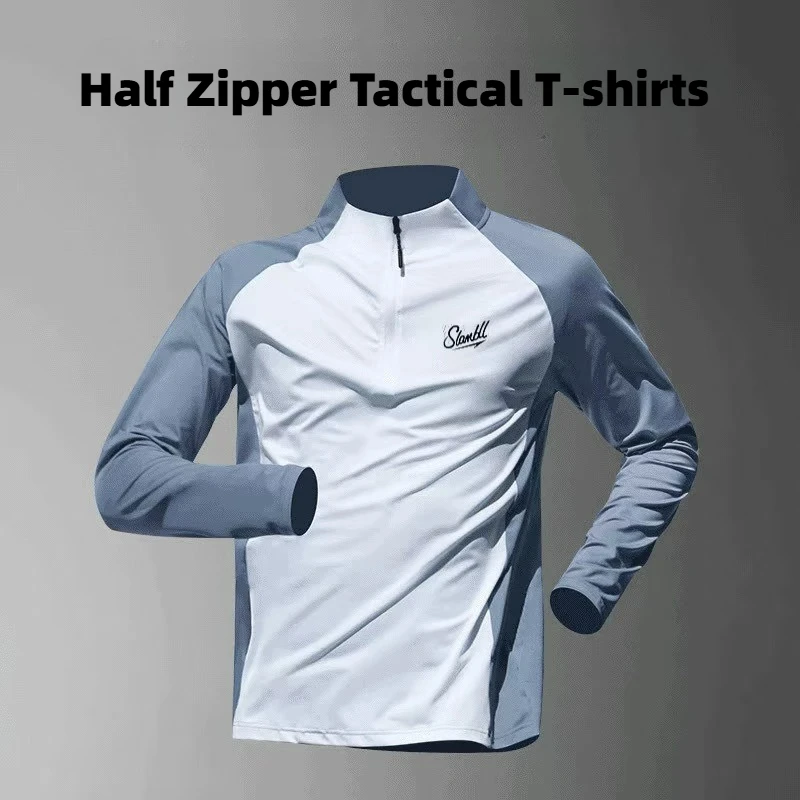 Men's Half Zipper Tactical Training Clothes Running Speed Dry Clothes Sports Long Sleeve T-shirts Fitness Tops Cycling Hunter
Men's Half Zipper Tactical Training Clothes Running Speed Dry Clothes Sports Long Sleeve T-shirts Fitness Tops Cycling Hunter