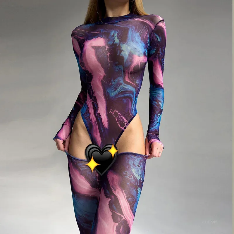 Sexy Lingerie Jumpsuit Tie Dye European And American Tight Outer Wear Bodysuit Jumpsuit
Sexy Lingerie Jumpsuit Tie Dye European And American Tight Outer Wear Bodysuit Jumpsuit