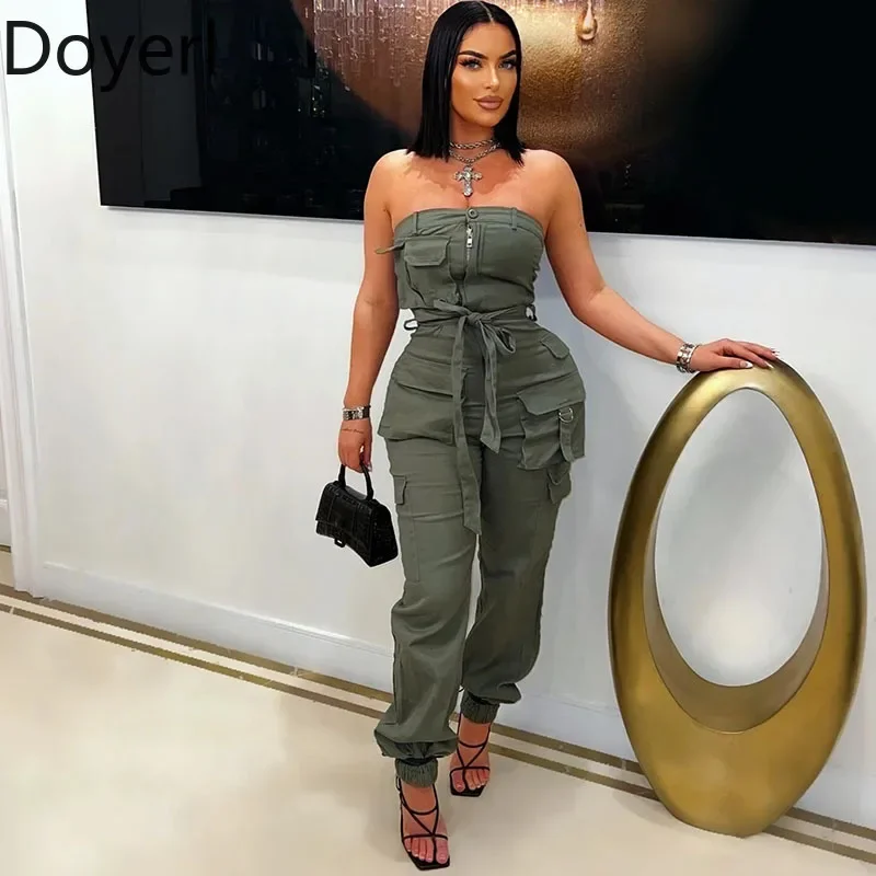Doyerl Multi Pockets Cargo Jumpsuit Women Sleeveless Backless Zipper Tube Strapless Rompers and Jumpsuits One Piece Overalls
Doyerl Multi Pockets Cargo Jumpsuit Women Sleeveless Backless Zipper Tube Strapless Rompers and Jumpsuits One Piece Overalls