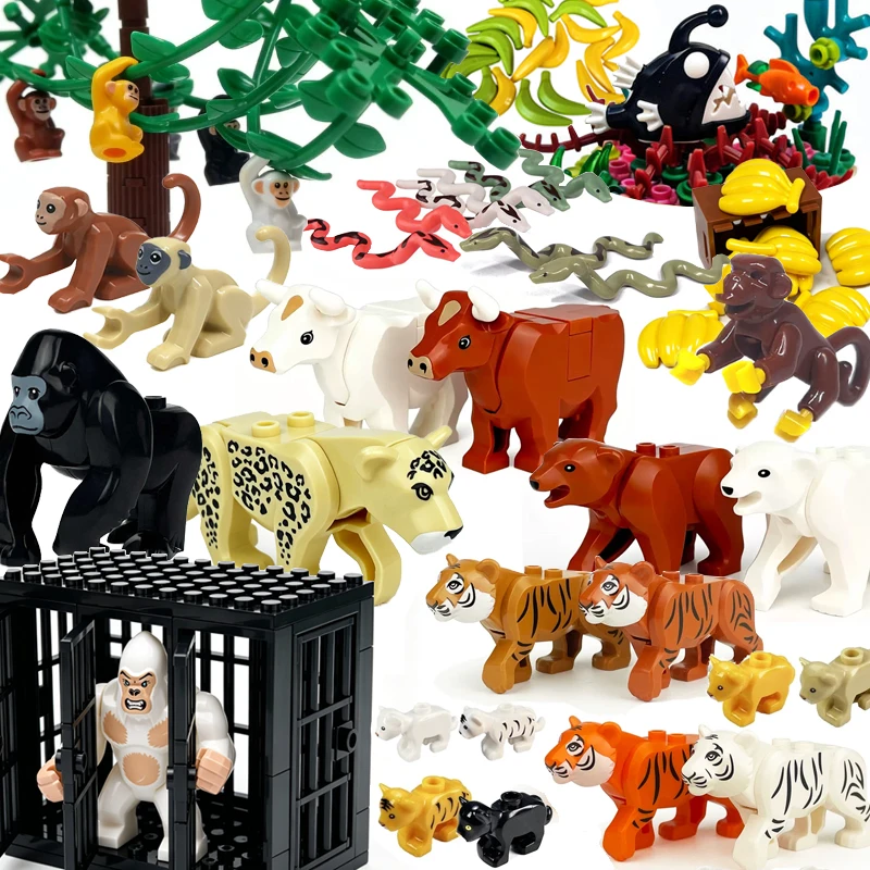 MOC Wild Animals Building Blocks Set Monkey Cow Bear Orangutan leopard Snake Camel Mini DIY Model Compatible Bricks Kids Toy T19
MOC Wild Animals Building Blocks Set Monkey Cow Bear Orangutan leopard Snake Camel Mini DIY Model Compatible Bricks Kids Toy T19