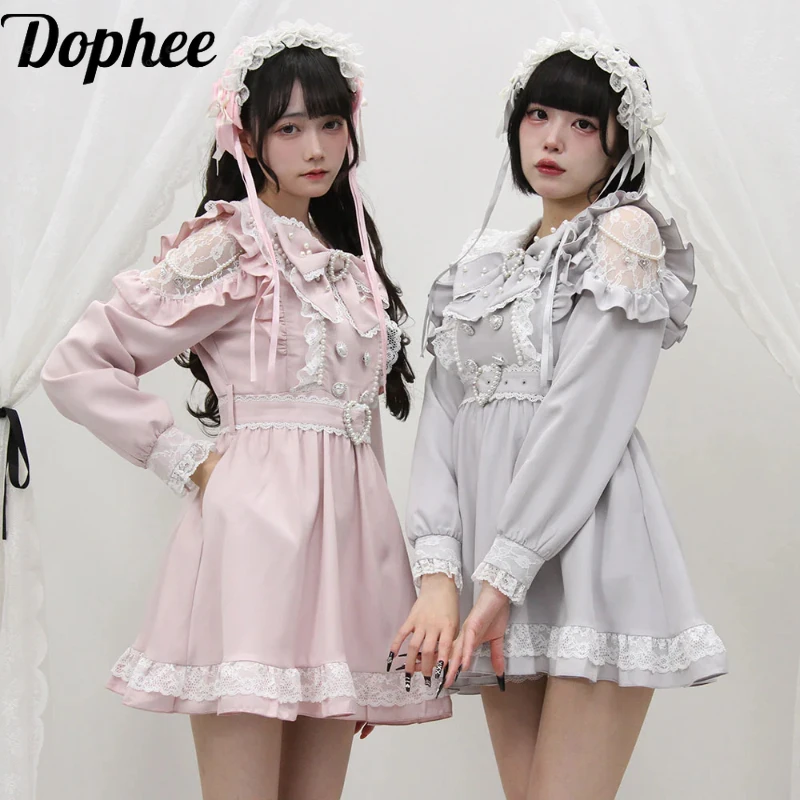 Dophee оригинальное японское весеннее платье с длинными рукавами Spice Girls Bead Love Bow с открытыми плечами и ажурным кружевом Элегантное платье трапециевидной формы
Dophee оригинальное японское весеннее платье с длинными рукавами Spice Girls Bead Love Bow с открытыми плечами и ажурным кружевом Элегантное платье трапециевидной формы