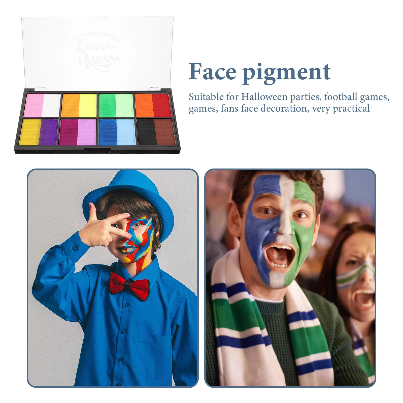 8 Color Water Soluble Face Paints Body Art Cosmetics Child Adults Supplies Brush Halloween Party Football Decor
8 Color Water Soluble Face Paints Body Art Cosmetics Child Adults Supplies Brush Halloween Party Football Decor
