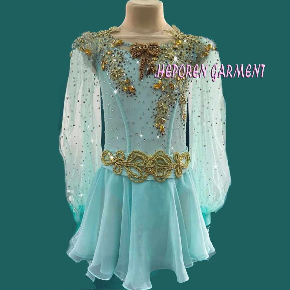 Custom Made Competition Figure Sky Blue Ice Skating Dress Outfits Crystal Rhinestones Long Sleeve In High Quality Drop Ship
Custom Made Competition Figure Sky Blue Ice Skating Dress Outfits Crystal Rhinestones Long Sleeve In High Quality Drop Ship