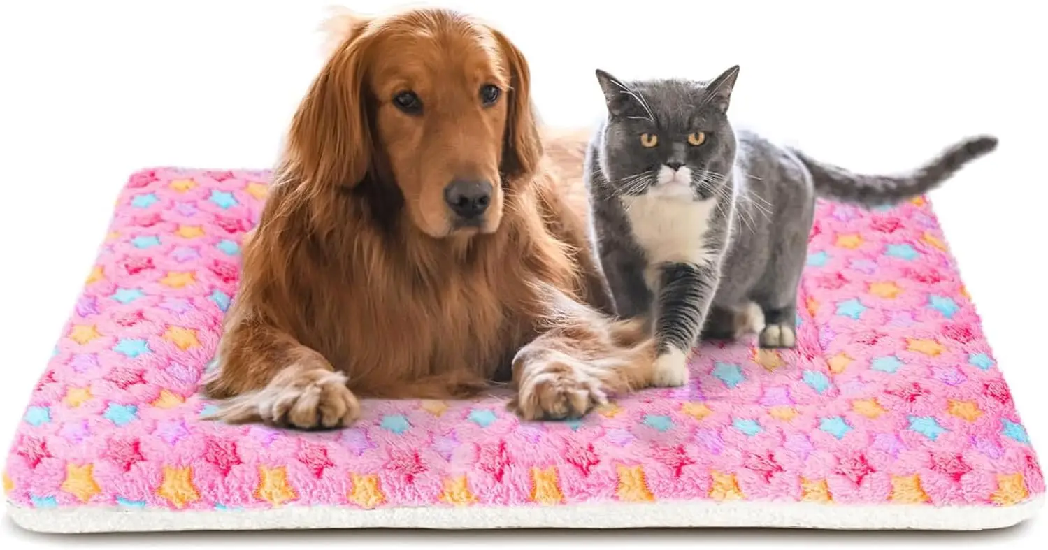 Ультрамягкая лежанка для животных с милым принтом в виде звезд, моющийся коврик для больших, средних и маленьких собак, двусторонняя флисовая подстилка для будки
Ультрамягкая лежанка для животных с милым принтом в виде звезд, моющийся коврик для больших, средних и маленьких собак, двусторонняя флисовая подстилка для будки