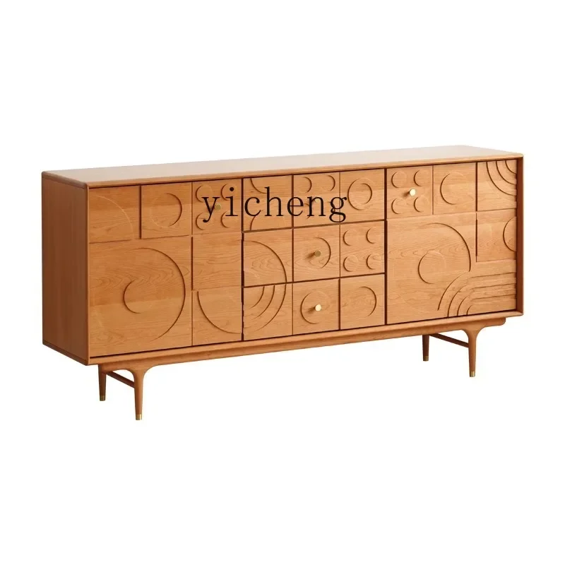 ZC medieval solid wood 69 bucket cabinet, bedroom carved cherry wood storage side cabinet against the wall
ZC medieval solid wood 69 bucket cabinet, bedroom carved cherry wood storage side cabinet against the wall