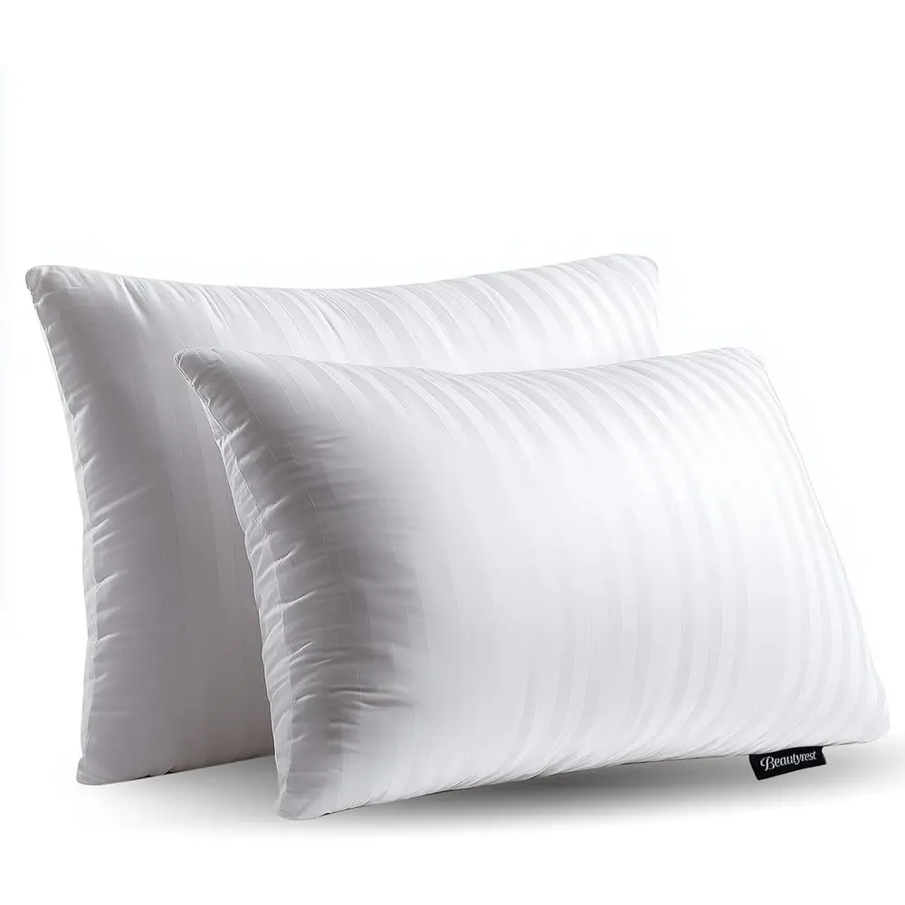 Elegant Goose Feather Pillows, 500 Thread Count, 20x28 Inches, Queen Size (2-Pack), Ideal for Side and Back Sleepers
Elegant Goose Feather Pillows, 500 Thread Count, 20x28 Inches, Queen Size (2-Pack), Ideal for Side and Back Sleepers