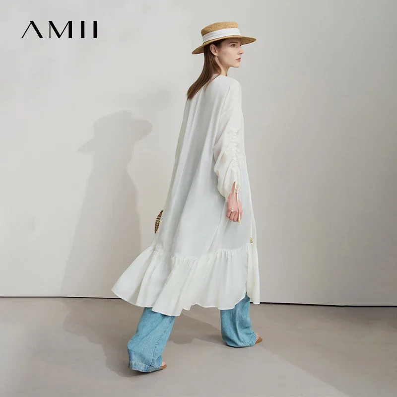 Amii Minimalist Women's Thin Loose Jacket 2025 Spring New Pleated Casual Solid Long Cardigan Lyocell Twill Jacket 12541086
Amii Minimalist Women's Thin Loose Jacket 2025 Spring New Pleated Casual Solid Long Cardigan Lyocell Twill Jacket 12541086