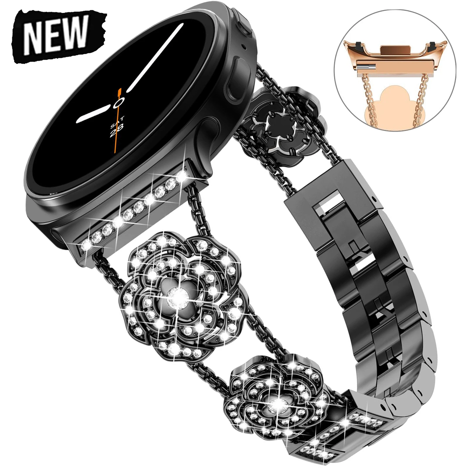Diamond Strap for Samsung Galaxy Watch8 44mm 40mm Camellia Design Luxury Women Bracelet for Samsung Galaxy 8 Classic 46mm Correa
Diamond Strap for Samsung Galaxy Watch8 44mm 40mm Camellia Design Luxury Women Bracelet for Samsung Galaxy 8 Classic 46mm Correa