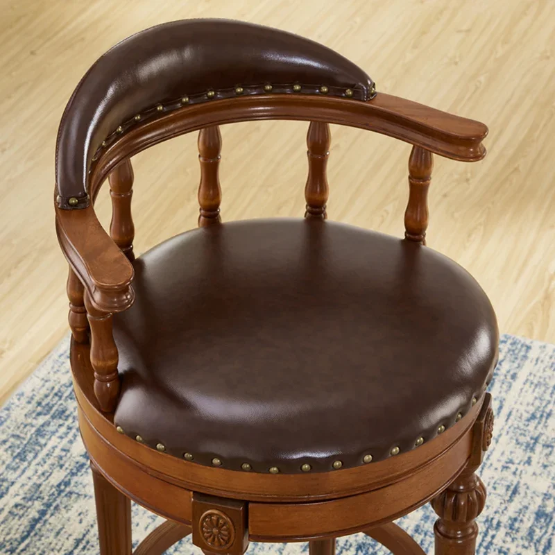 American solid wood bar stools, high stools, retro bar chairs, bar stools, household high stools
American solid wood bar stools, high stools, retro bar chairs, bar stools, household high stools