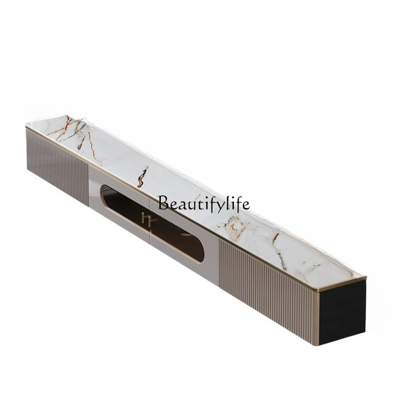 Wall-mounted rock slab TV cabinet modern simple light luxury suspended wall narrow
Wall-mounted rock slab TV cabinet modern simple light luxury suspended wall narrow