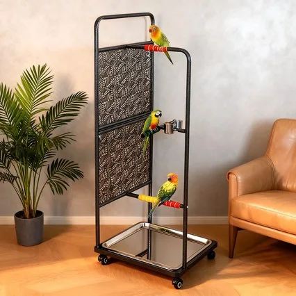 DSA parrot stand large parrot bird stand wrought iron stainless steel tray feeding washable tray landing
DSA parrot stand large parrot bird stand wrought iron stainless steel tray feeding washable tray landing