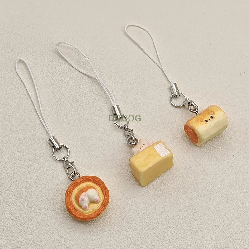 Kawaii Resin Mobile Phone Chain Keychain Bag Pendant Cartoon Little Bear Egg Tart Little Cat Pudding Bread Phone Lanyard
Kawaii Resin Mobile Phone Chain Keychain Bag Pendant Cartoon Little Bear Egg Tart Little Cat Pudding Bread Phone Lanyard