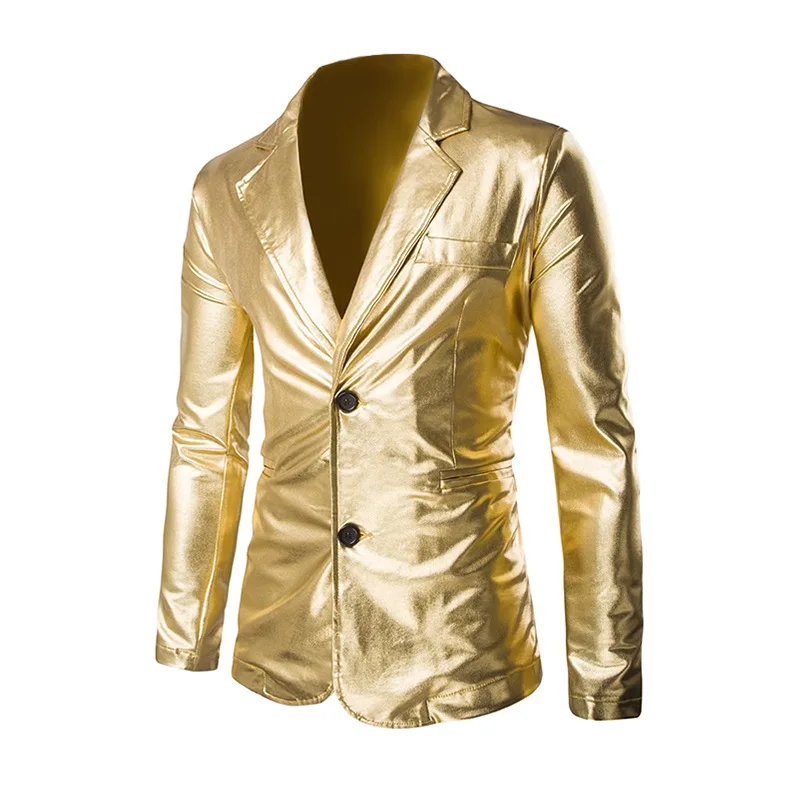 New Bronzing Glossy Casual Suit, European and American Slim-fitting Men's Suit Top
New Bronzing Glossy Casual Suit, European and American Slim-fitting Men's Suit Top