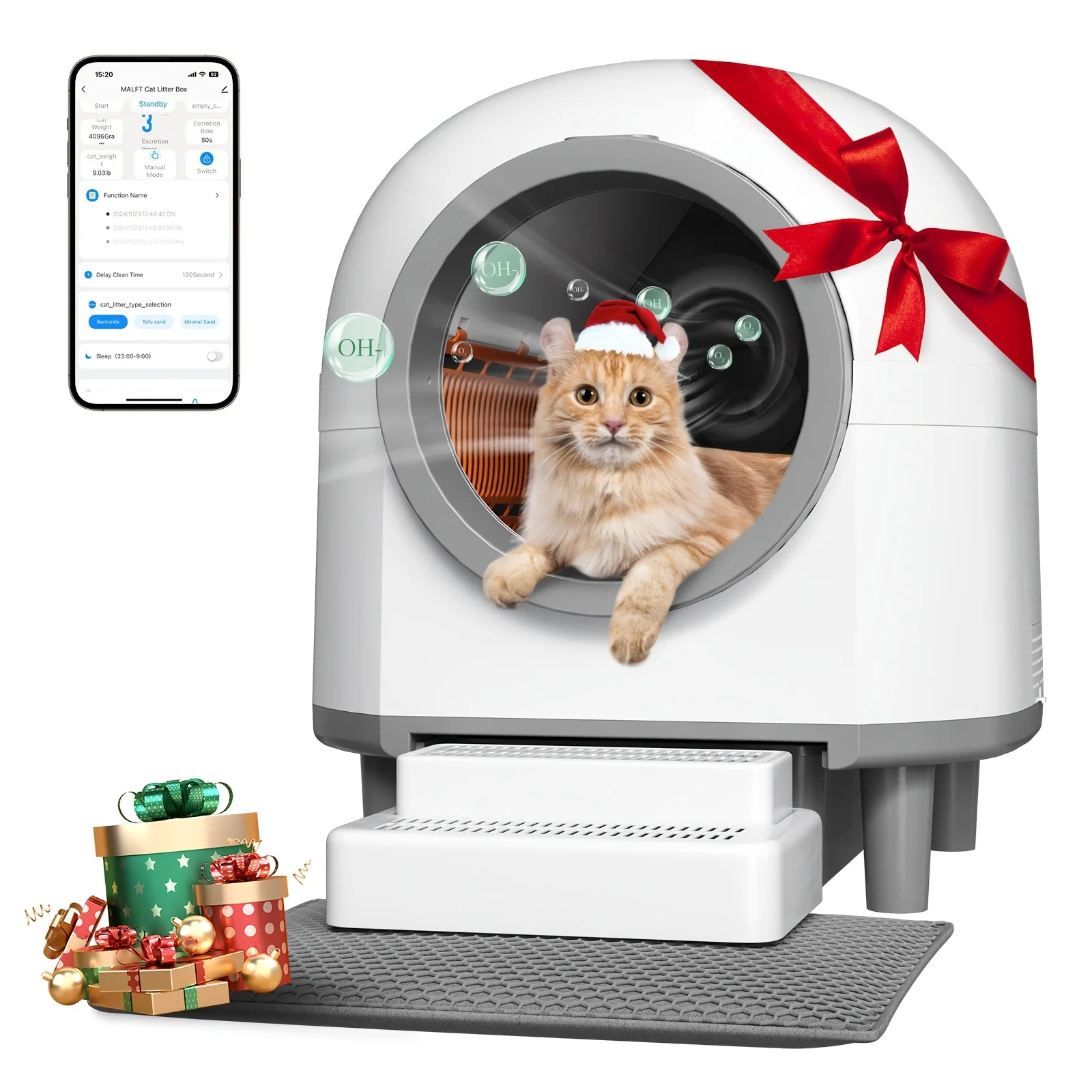 Self-Cleaning Cat Litter Box Extra Large Automatic Litter Box for Multiple Cats with Mat - Odor-Free Waste Disposal Litter Robot
Self-Cleaning Cat Litter Box Extra Large Automatic Litter Box for Multiple Cats with Mat - Odor-Free Waste Disposal Litter Robot