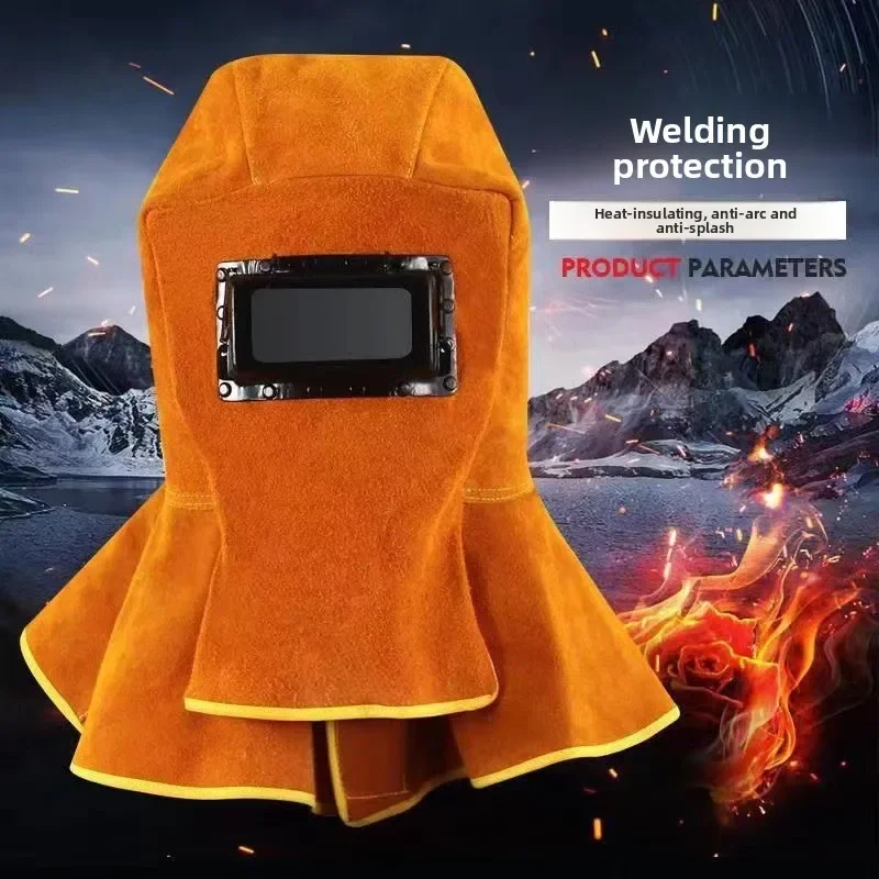 DurableLarge Welding Cap Cowhide Heat Insulation And Anti-ironing Mask Leather Head Cover Electric Welding Electric Welding Shaw
DurableLarge Welding Cap Cowhide Heat Insulation And Anti-ironing Mask Leather Head Cover Electric Welding Electric Welding Shaw