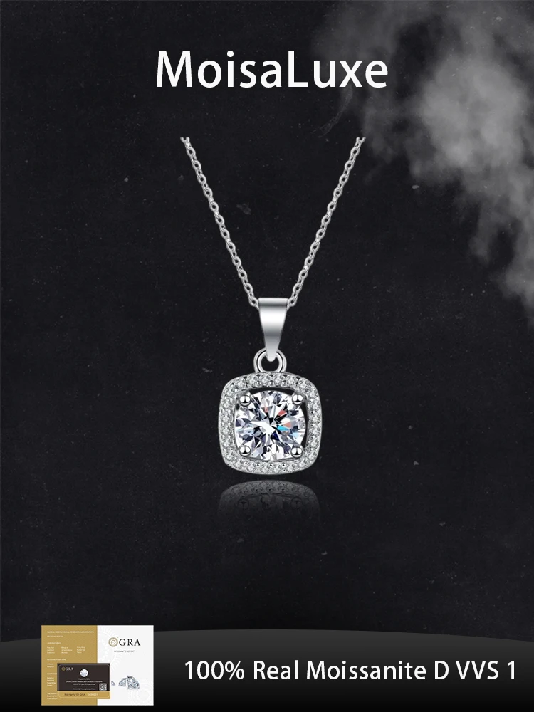 MoisaLuxe Official Store Moissanite Plata Sterling 925 Silver Fashion Square Micro-set Hemming Pendant Necklace Jewelry Gift
MoisaLuxe Official Store Moissanite Plata Sterling 925 Silver Fashion Square Micro-set Hemming Pendant Necklace Jewelry Gift