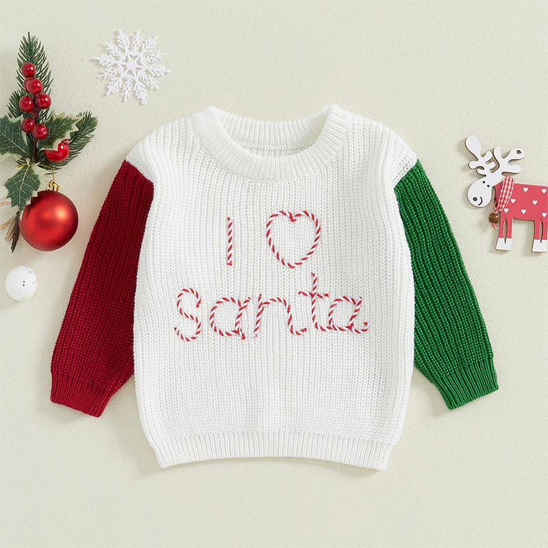 Toddler Baby Girl Knit Sweaters Christmas Outfits Oversized Long Sleeve Letter Embroidery Shirt Top Newborn Infant Cute Clothes
Toddler Baby Girl Knit Sweaters Christmas Outfits Oversized Long Sleeve Letter Embroidery Shirt Top Newborn Infant Cute Clothes