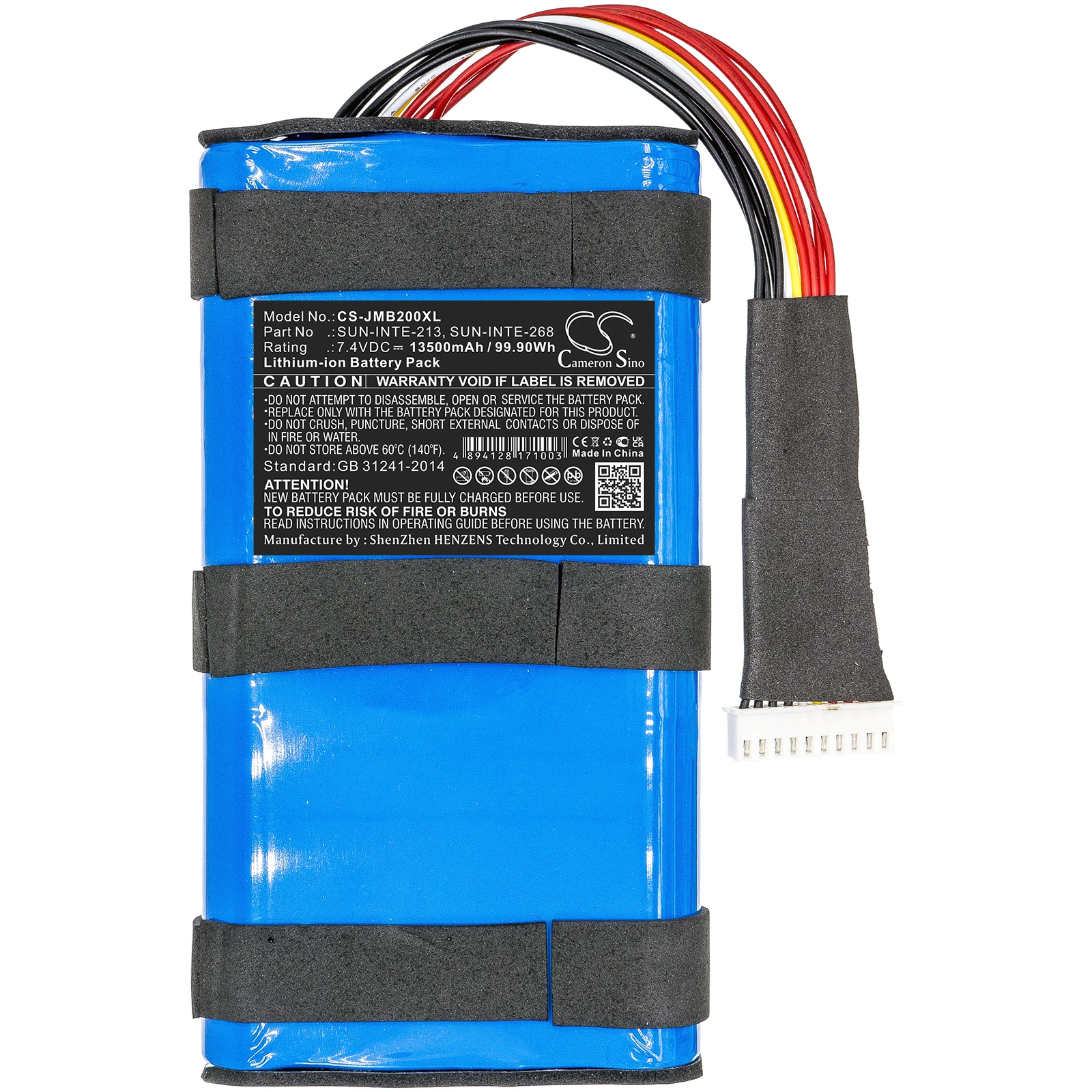 Speaker Battery For JBL:Boombox 2,SUN-INTE-213,SUN-INTE-268,10400mAh / 76.96Wh--13500mAh / 99.90Wh--Li-ion--7.40V
Speaker Battery For JBL:Boombox 2,SUN-INTE-213,SUN-INTE-268,10400mAh / 76.96Wh--13500mAh / 99.90Wh--Li-ion--7.40V
