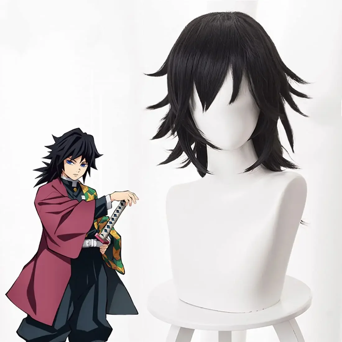 Anime Black Cosplay Wigs for Giyuu Short Wig Halloween Wig Character Wig Cosplay Anime Demon Slayer Kimetsu no Yaiba
Anime Black Cosplay Wigs for Giyuu Short Wig Halloween Wig Character Wig Cosplay Anime Demon Slayer Kimetsu no Yaiba
