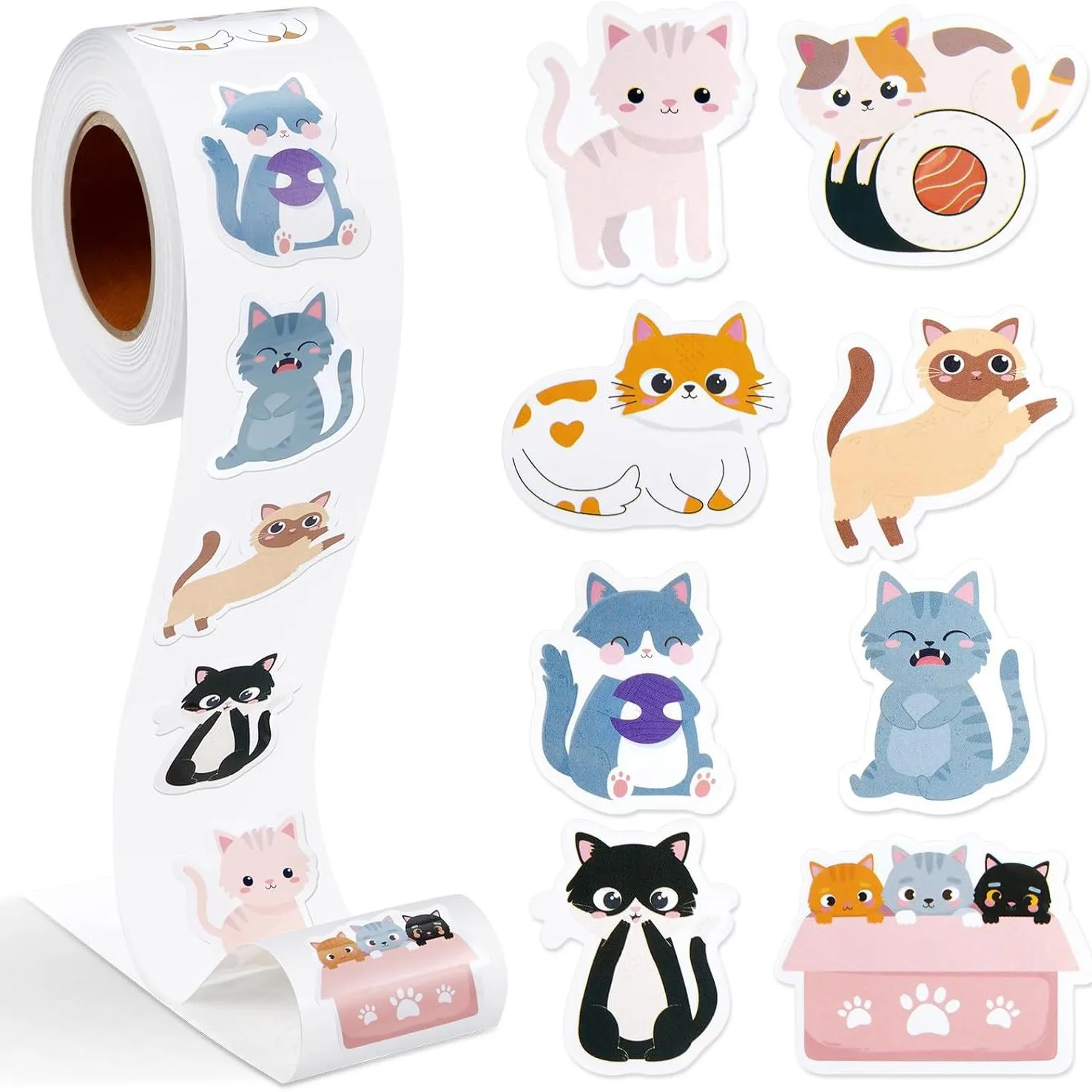 500Pcs /1 Rolls 2.5cm/1inch Cute Cat Shaped Sticker Decoration Gift Box Sticker Label Stationery Sticker
500Pcs /1 Rolls 2.5cm/1inch Cute Cat Shaped Sticker Decoration Gift Box Sticker Label Stationery Sticker