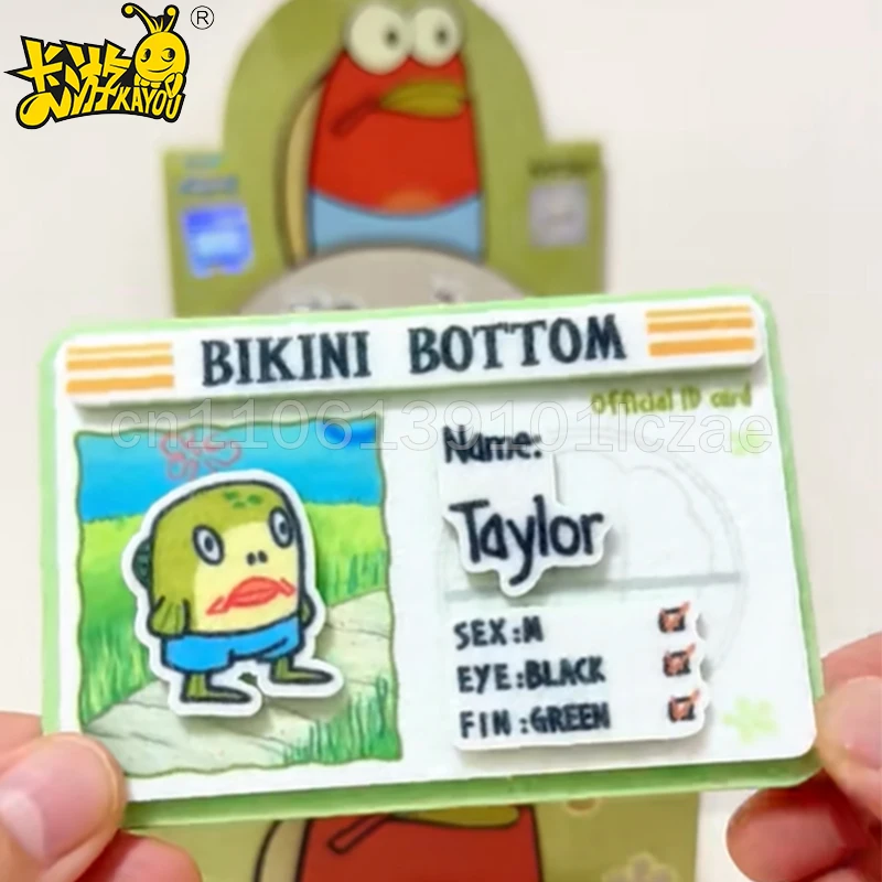 KAYOU SpongeBob SquarePants Bikini Bottom Pedestrian Fish ID Card Series of Non-woven Fabric Badges Anime Blind Box Toys Gifts
KAYOU SpongeBob SquarePants Bikini Bottom Pedestrian Fish ID Card Series of Non-woven Fabric Badges Anime Blind Box Toys Gifts