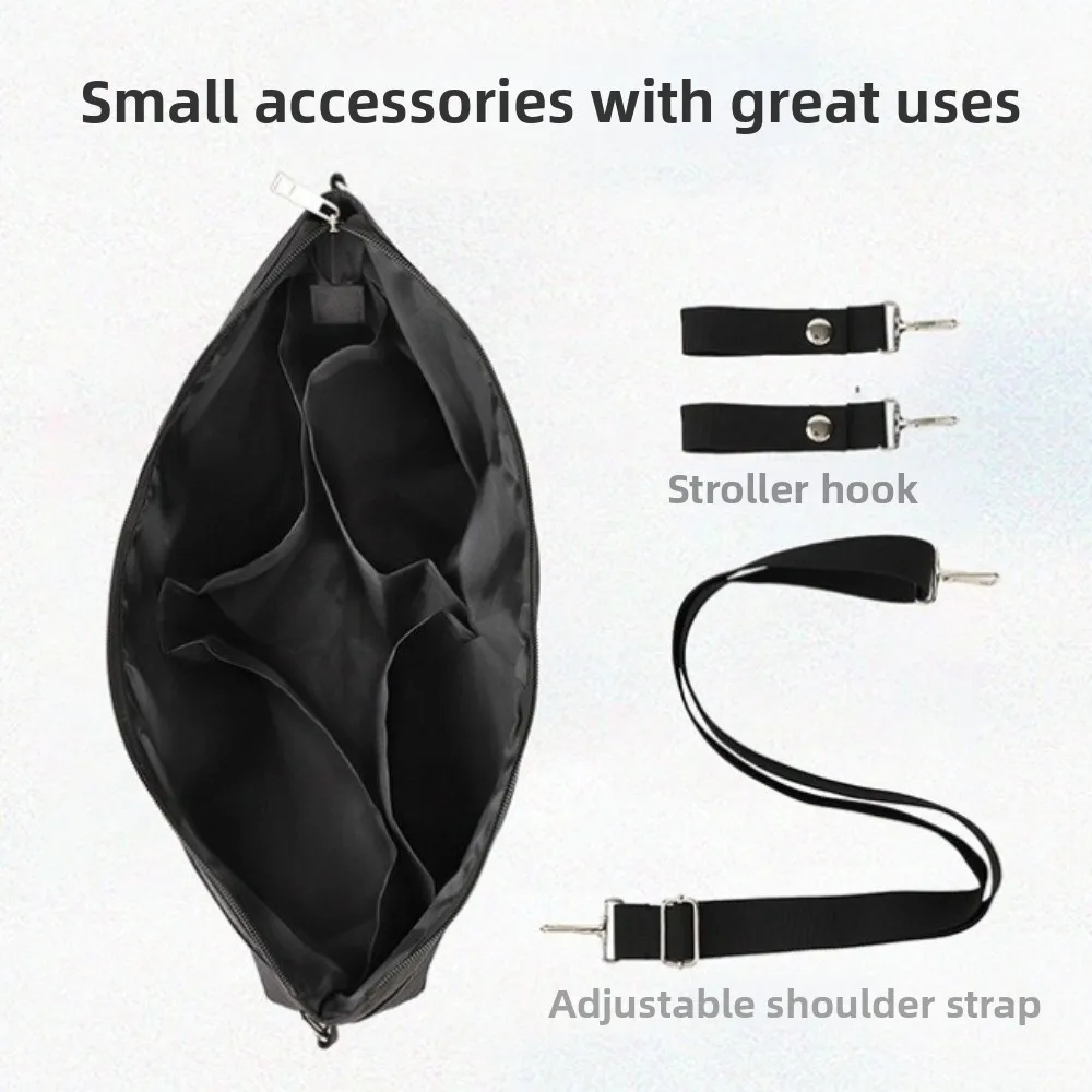 Portable Baby Stroller Storage Bag Large-capacity Black Baby Pram Hanging Bag Waterproof Multifunction Mommy Shoulder Bag
Portable Baby Stroller Storage Bag Large-capacity Black Baby Pram Hanging Bag Waterproof Multifunction Mommy Shoulder Bag