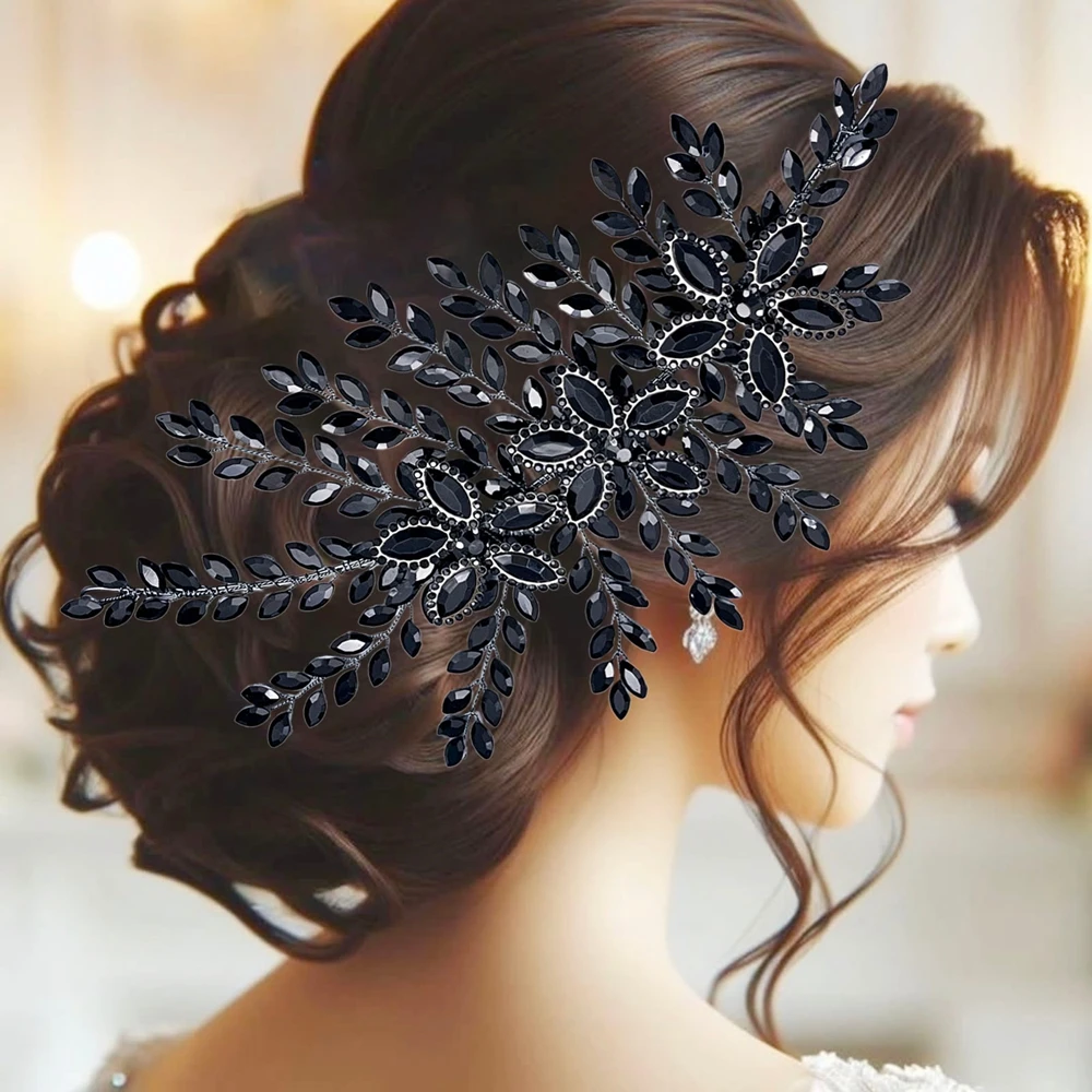 FS012 Black Baroque Headband Shiny Rhinestone Bridal Headwear Crystal Women Hair Accessories Party Headpiece Banquet Headdress
FS012 Black Baroque Headband Shiny Rhinestone Bridal Headwear Crystal Women Hair Accessories Party Headpiece Banquet Headdress