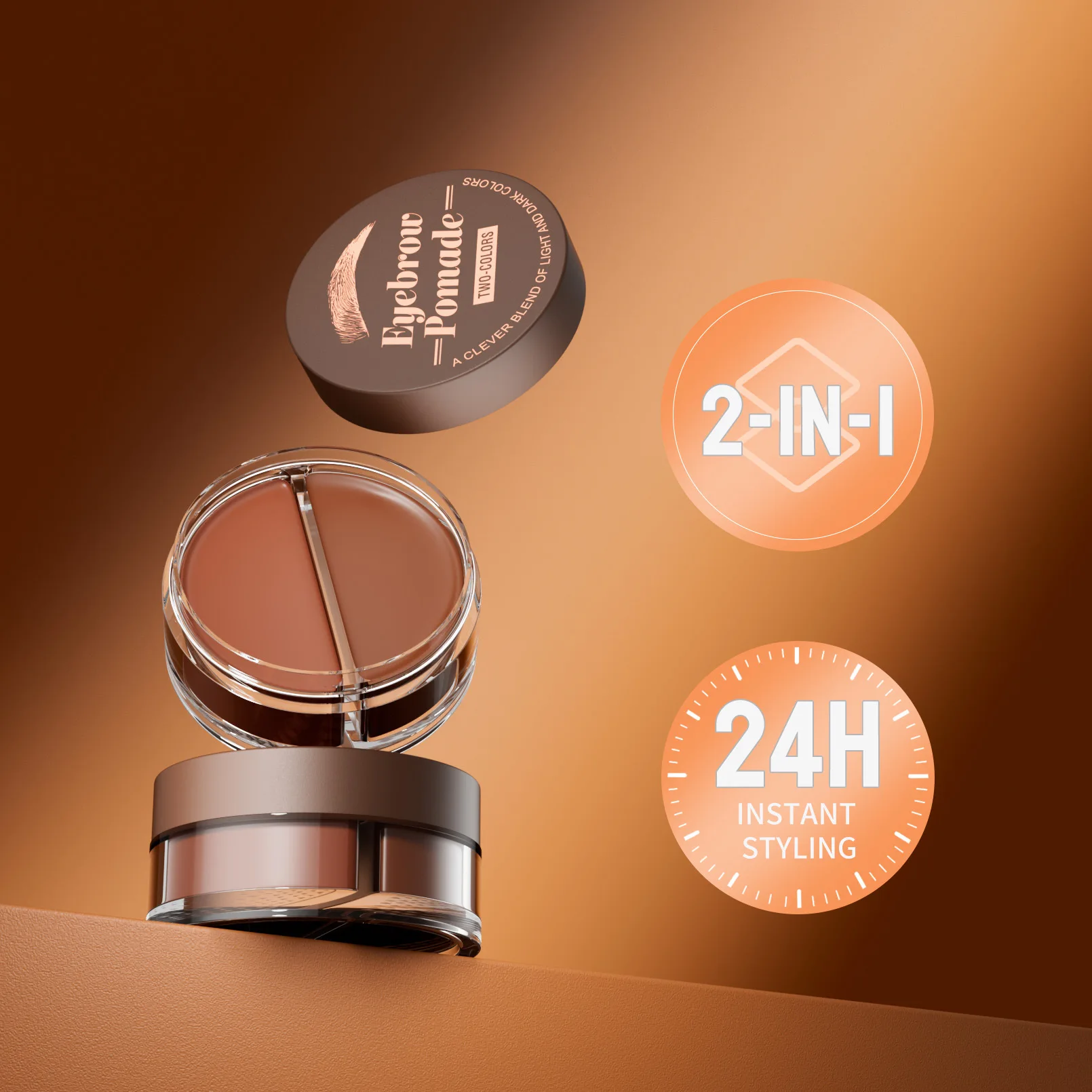 Brow Pomade 2 in 1 Dual Color Natural Long Wear Pigmented Eyebrow Shaping Wax for Fluffy Wild Brow Makeup Tool
Brow Pomade 2 in 1 Dual Color Natural Long Wear Pigmented Eyebrow Shaping Wax for Fluffy Wild Brow Makeup Tool