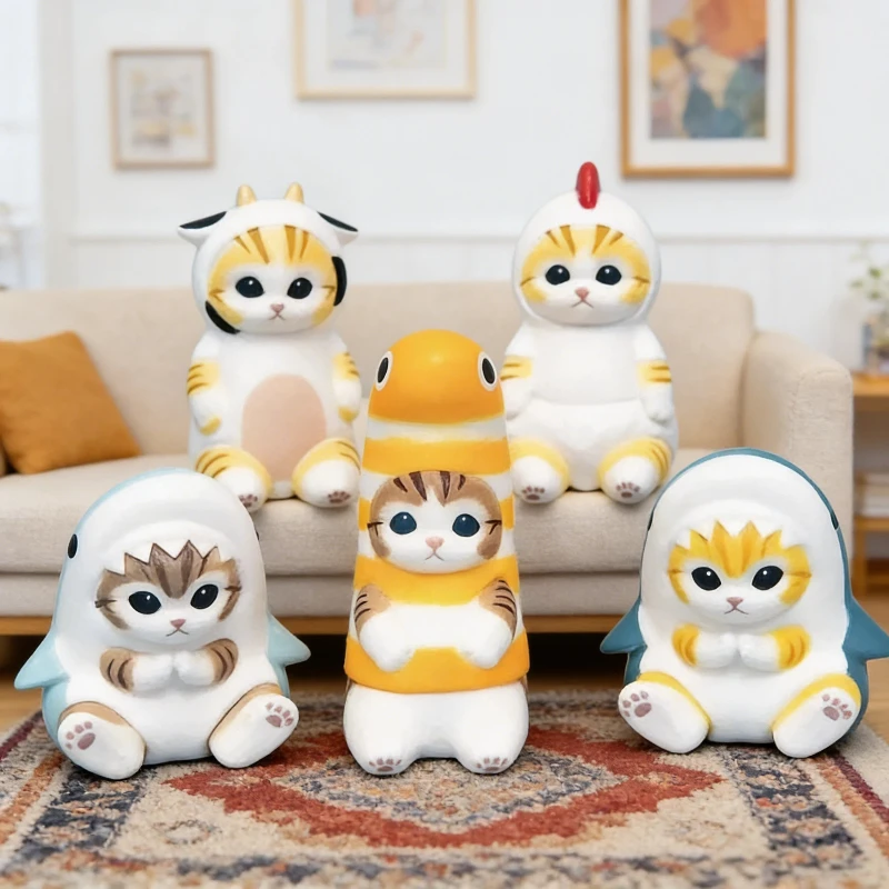 Коллекционная фигурка Mofusand Shark Cat в слепой коробке с головным убором в виде акулы, милая декорация для спальни и рабочего стола, подарок на день рождения
Коллекционная фигурка Mofusand Shark Cat в слепой коробке с головным убором в виде акулы, милая декорация для спальни и рабочего стола, подарок на день рождения