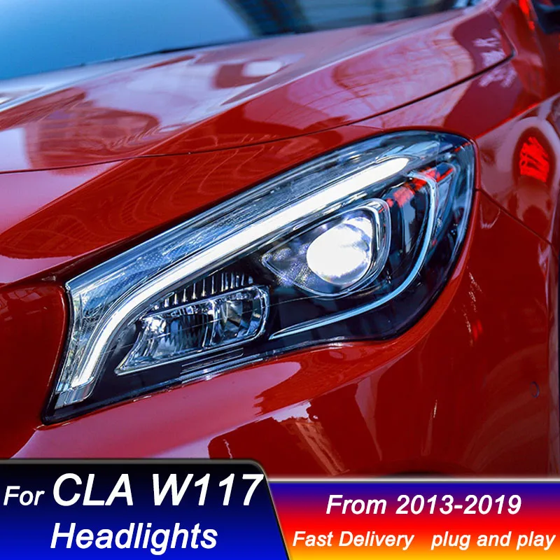 Стайлинг автомобиля фары для Mercedes-Benz CLA W117 2013-2019 новый стиль полностью светодиодный DRL динамический сигнал фары передний фонарь в сборе
Стайлинг автомобиля фары для Mercedes-Benz CLA W117 2013-2019 новый стиль полностью светодиодный DRL динамический сигнал фары передний фонарь в сборе