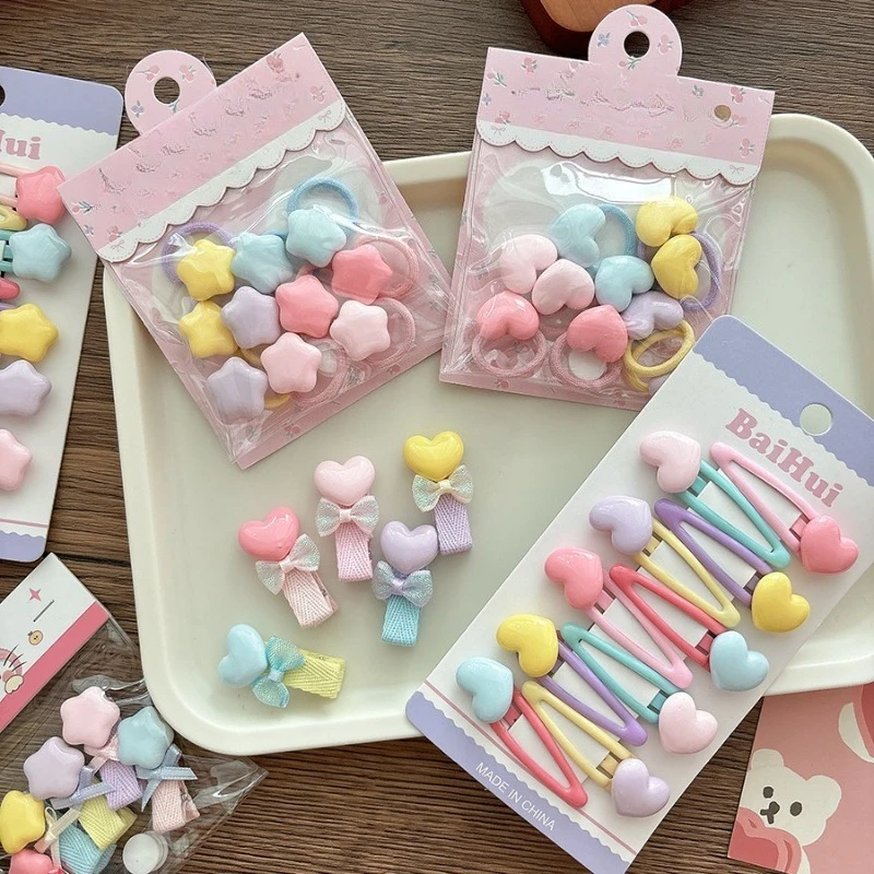 5/10pcs/set Cute Colorful Girls Snap Hair Clips Heart Headwear Baby Kawaii Star Bow Clips Princess Hairpins Kids Hair Accesories
5/10pcs/set Cute Colorful Girls Snap Hair Clips Heart Headwear Baby Kawaii Star Bow Clips Princess Hairpins Kids Hair Accesories