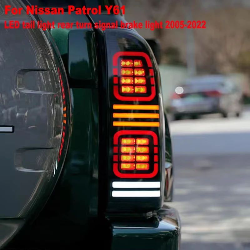 For Nissan Patrol Y61 LED tail light rear turn signal brake light 05-22 auto parts dynamic turn signal rear tail light assembly
For Nissan Patrol Y61 LED tail light rear turn signal brake light 05-22 auto parts dynamic turn signal rear tail light assembly