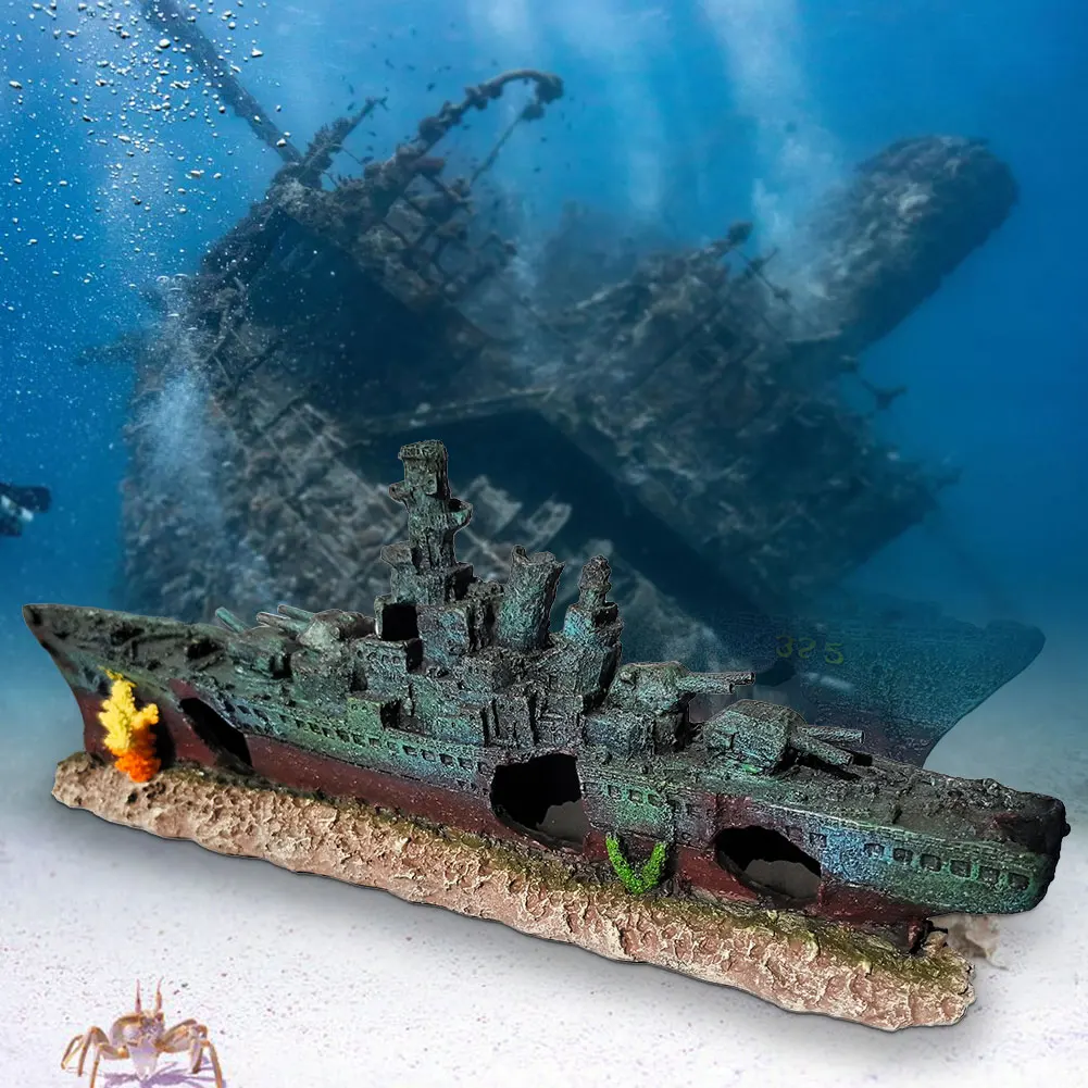 Aquarium Creative Warship Wreckage Multifunction Warship Handicrafts Shipwreck Decorations for Fish Tank Cave Decor Accessories
Aquarium Creative Warship Wreckage Multifunction Warship Handicrafts Shipwreck Decorations for Fish Tank Cave Decor Accessories