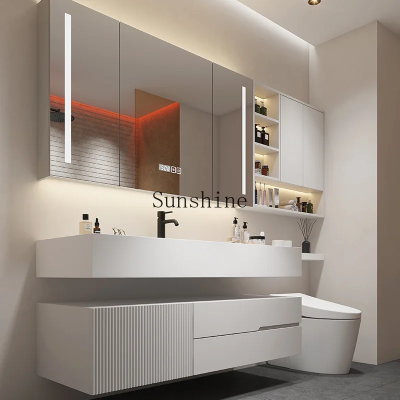 Slate bathroom cabinet toilet extension, Japanese vanity, toilet, combined storage
Slate bathroom cabinet toilet extension, Japanese vanity, toilet, combined storage