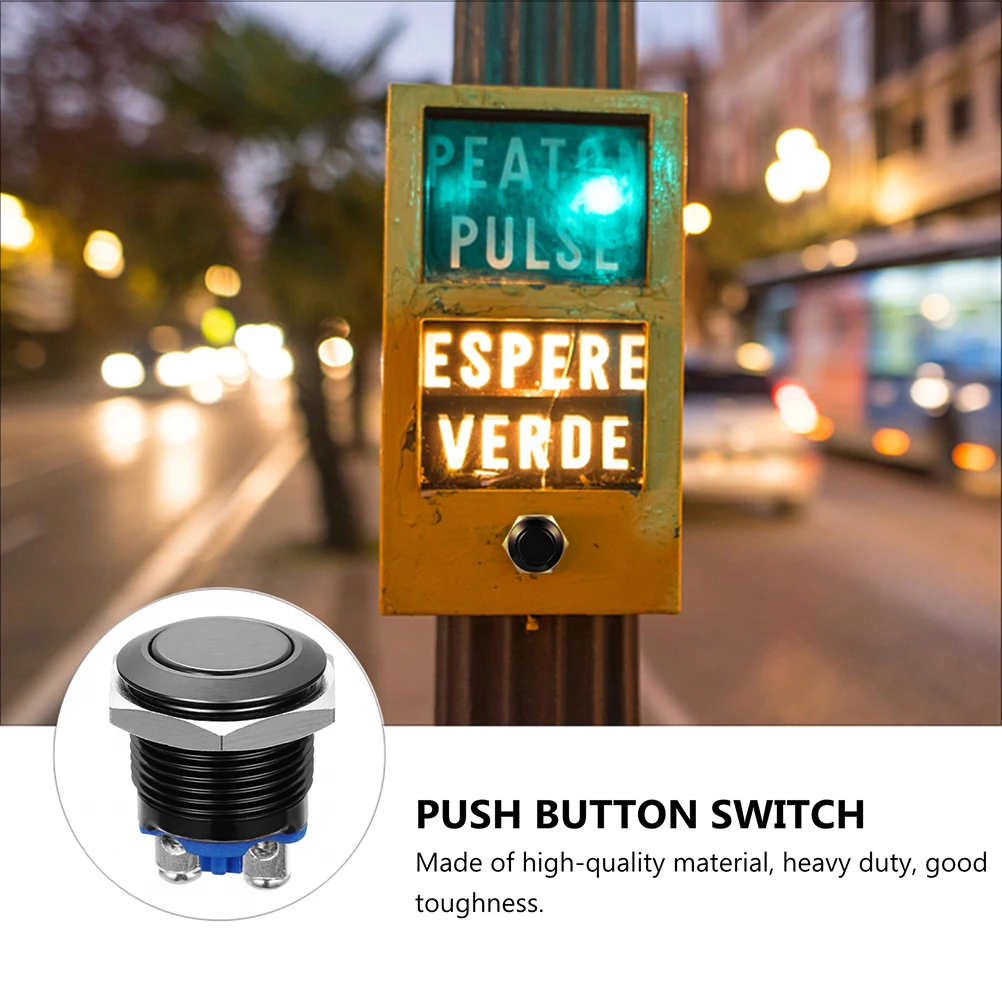2pcs Metal Push Button Switch 16mm Black Plated Flat Head Doorbell Reset One-key Start Momentary Switch Round Buttons
2pcs Metal Push Button Switch 16mm Black Plated Flat Head Doorbell Reset One-key Start Momentary Switch Round Buttons