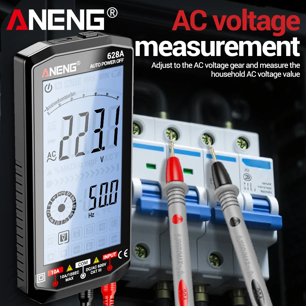 628A Type-C lithium charging DIY repair household electrical tool Portable digital multimeter 6000 volt ampere ohmmeter
628A Type-C lithium charging DIY repair household electrical tool Portable digital multimeter 6000 volt ampere ohmmeter