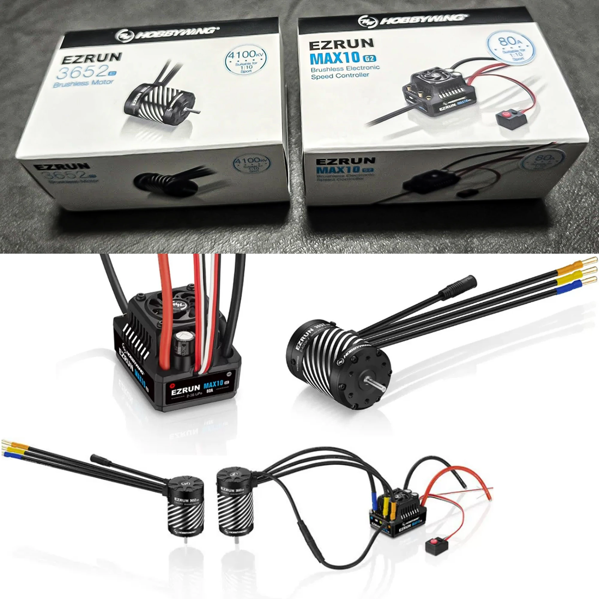 EZRUN MAX10 G2 80A / 3652SD HobbyWing Brushless Motor
EZRUN MAX10 G2 80A / 3652SD HobbyWing Brushless Motor