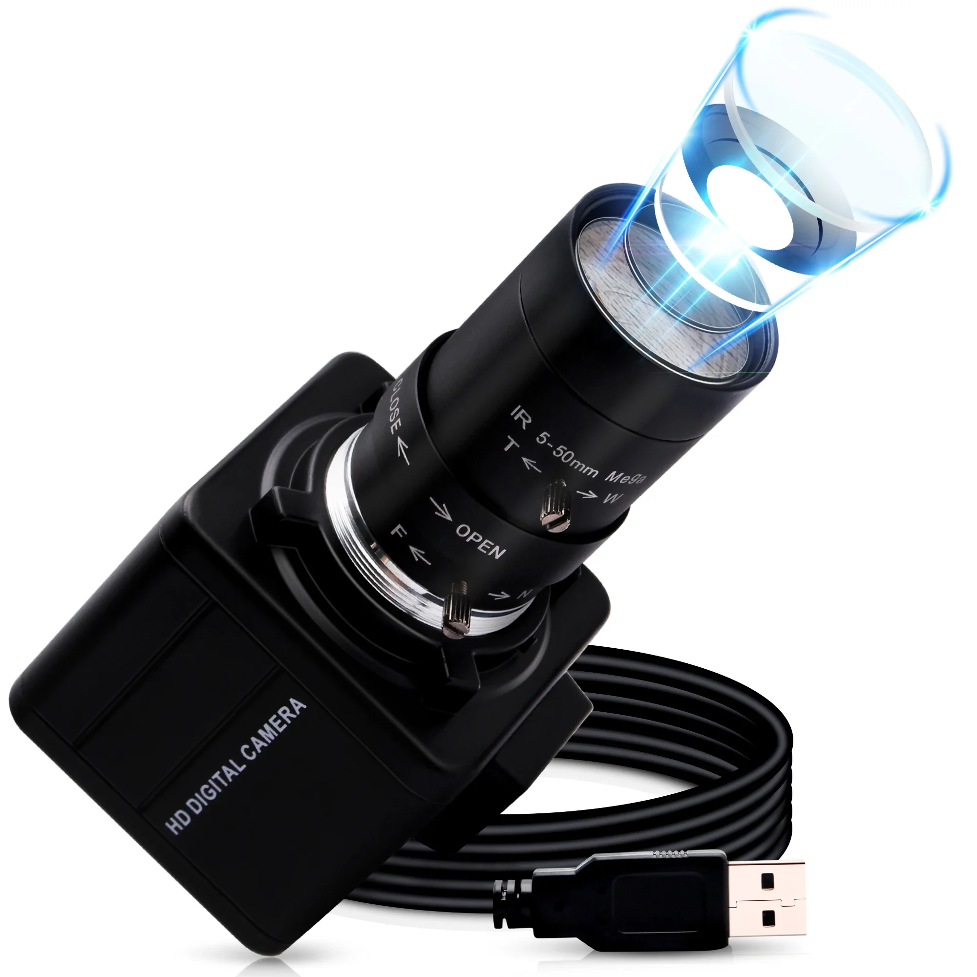 ELP 5-мегапиксельная USB-камера 5-50 мм с 10-кратным зумом, ручной варифокальный объектив, веб-камера видеонаблюдения с мини-зумом для прямой трансляции, домашней безопасности
ELP 5-мегапиксельная USB-камера 5-50 мм с 10-кратным зумом, ручной варифокальный объектив, веб-камера видеонаблюдения с мини-зумом для прямой трансляции, домашней безопасности