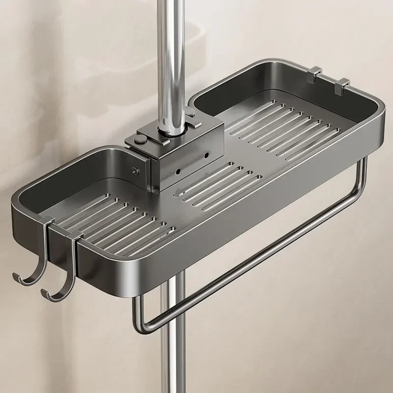 For Integrated Design Storage Shelf Bathroom Shower Head Holder Wall Mounted No Drilling Required Shampoo Organizer Rack
For Integrated Design Storage Shelf Bathroom Shower Head Holder Wall Mounted No Drilling Required Shampoo Organizer Rack