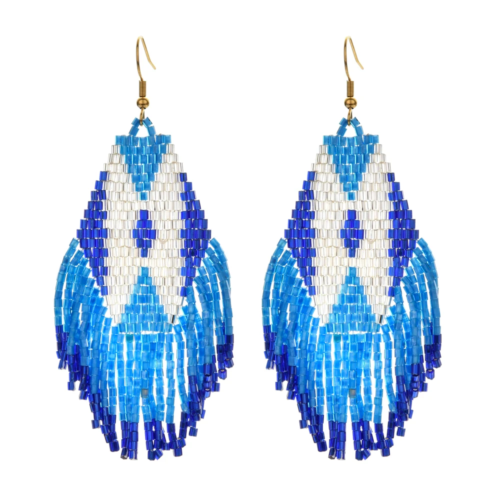 ZMZY Original Boho Style Geometry Earrings Handmade Miyuki Beads Drop Earring Bohemian Tassel Pendent For Fashion Women Girls
ZMZY Original Boho Style Geometry Earrings Handmade Miyuki Beads Drop Earring Bohemian Tassel Pendent For Fashion Women Girls