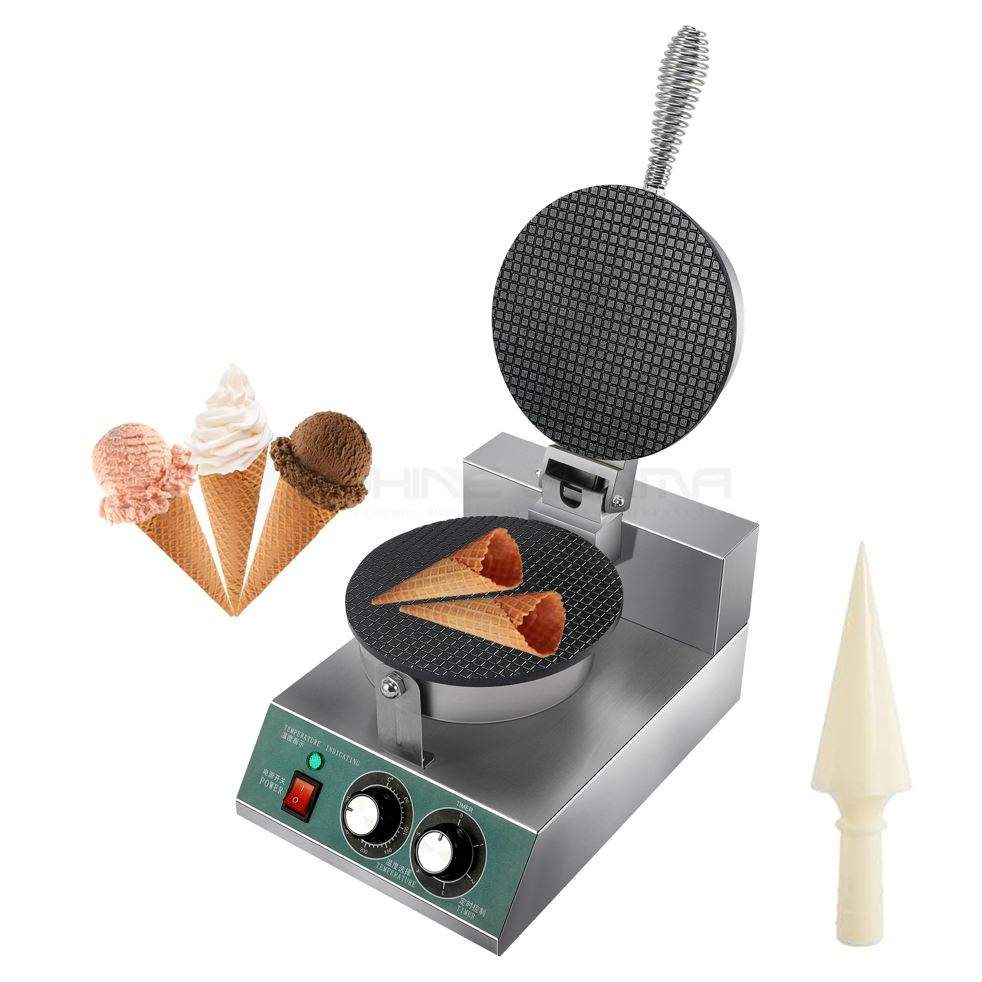 Commercial Ice Cream Cone Machine Waffle Cone Maker Electric Stainless Steel Egg Roll Mold Nonstick Waffle Cone and Bowl Maker
Commercial Ice Cream Cone Machine Waffle Cone Maker Electric Stainless Steel Egg Roll Mold Nonstick Waffle Cone and Bowl Maker