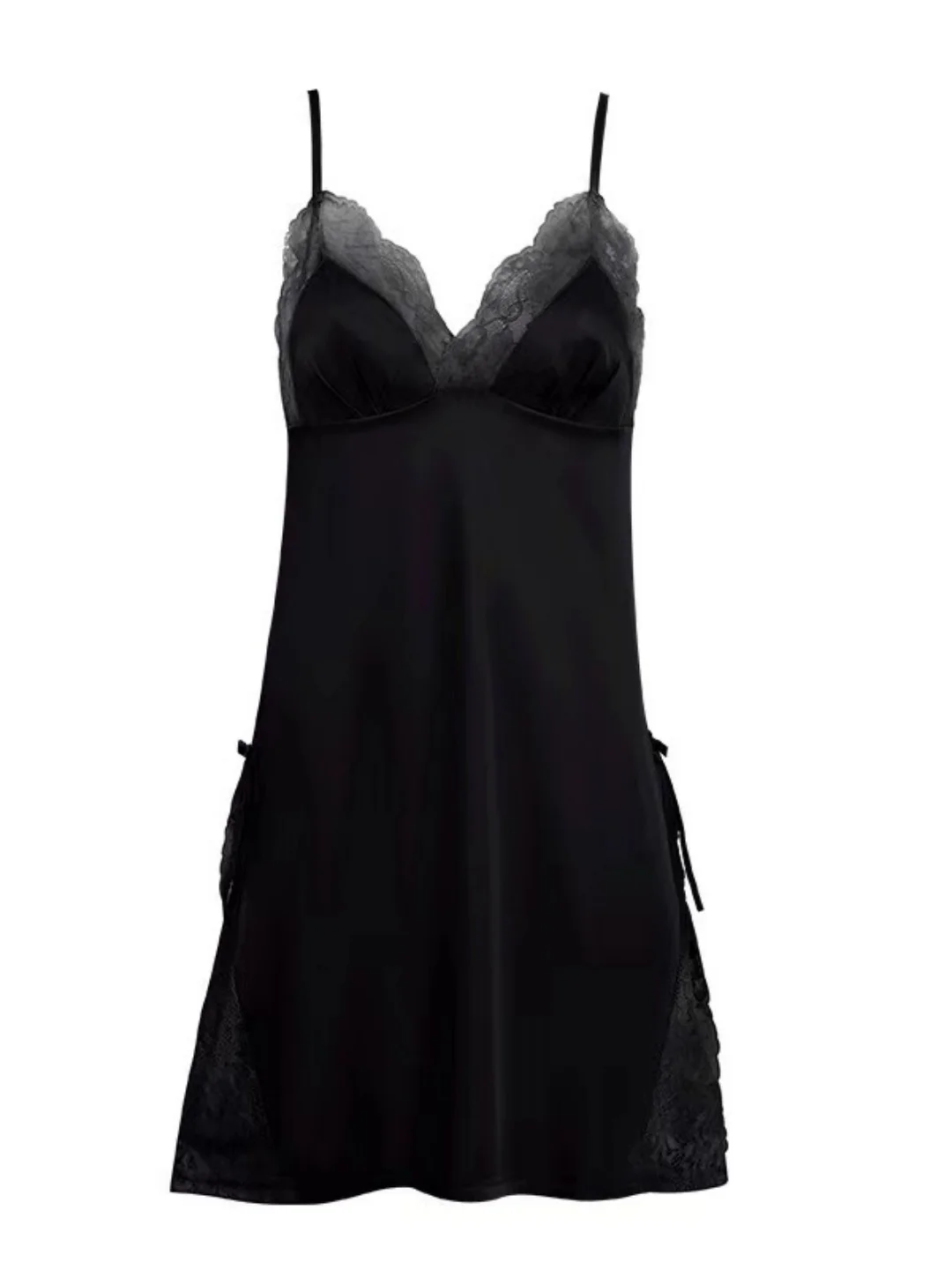 Sexy Lace Splice Sleeveless V-Neck Halter Sleep Dress Large Size Summer Split Bottom Home Clothes Short Skirt Thin Model
Sexy Lace Splice Sleeveless V-Neck Halter Sleep Dress Large Size Summer Split Bottom Home Clothes Short Skirt Thin Model