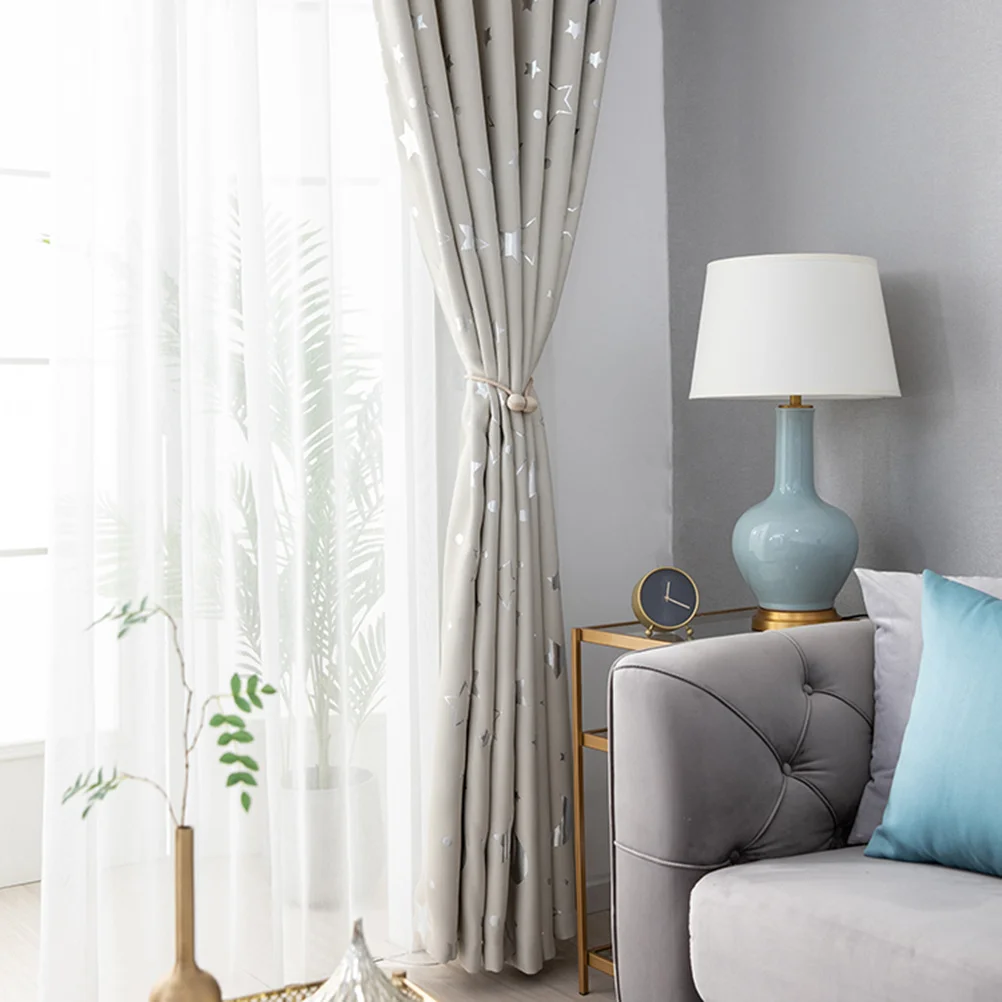 Heat Insulation Blackout Curtain 100x130cm Beige Silver Stars Moon Simple Fashion Window Treatment Soft Smooth
Heat Insulation Blackout Curtain 100x130cm Beige Silver Stars Moon Simple Fashion Window Treatment Soft Smooth
