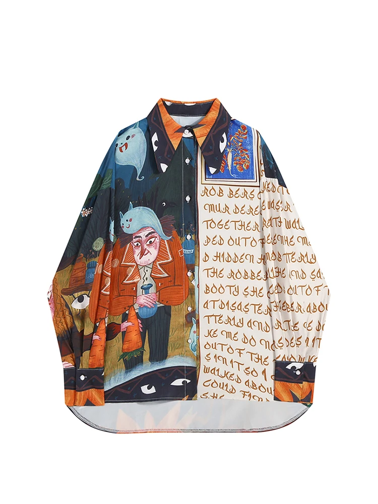 Women Patchwork Graphic Print Shirt Blouses Korean 2000s Harajuku 90s Aesthetic Vintage Elegant Long Sleeve Shirt Clothes Autumn
Women Patchwork Graphic Print Shirt Blouses Korean 2000s Harajuku 90s Aesthetic Vintage Elegant Long Sleeve Shirt Clothes Autumn