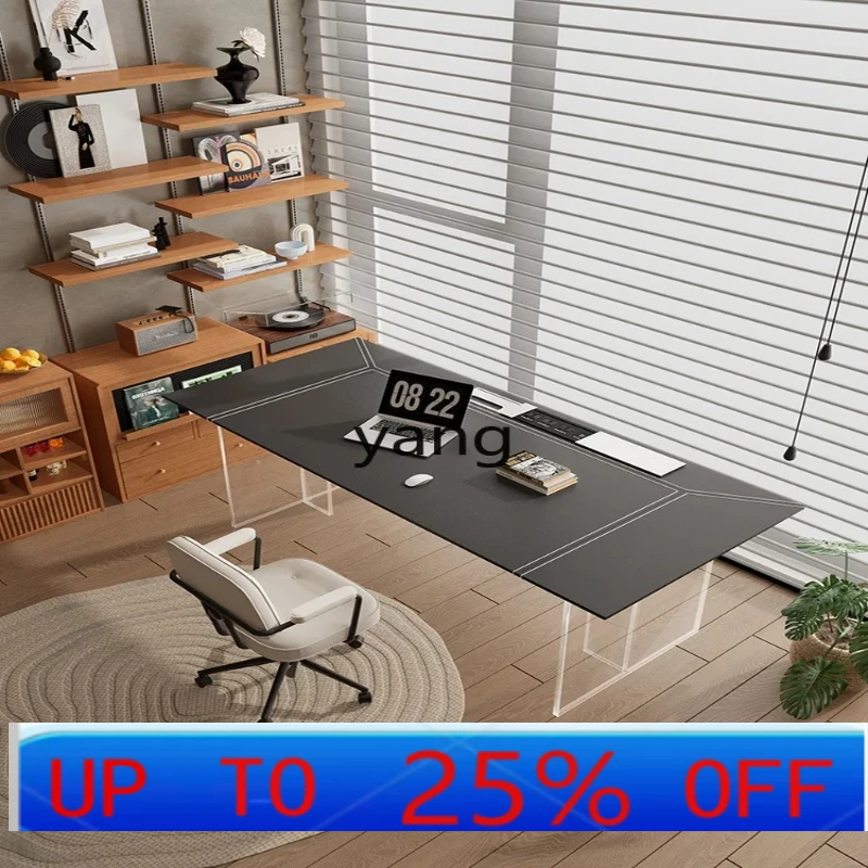 LH White Desk Cream Wind Saddle Leather Acrylic Suspension Double Long Table Desk
LH White Desk Cream Wind Saddle Leather Acrylic Suspension Double Long Table Desk