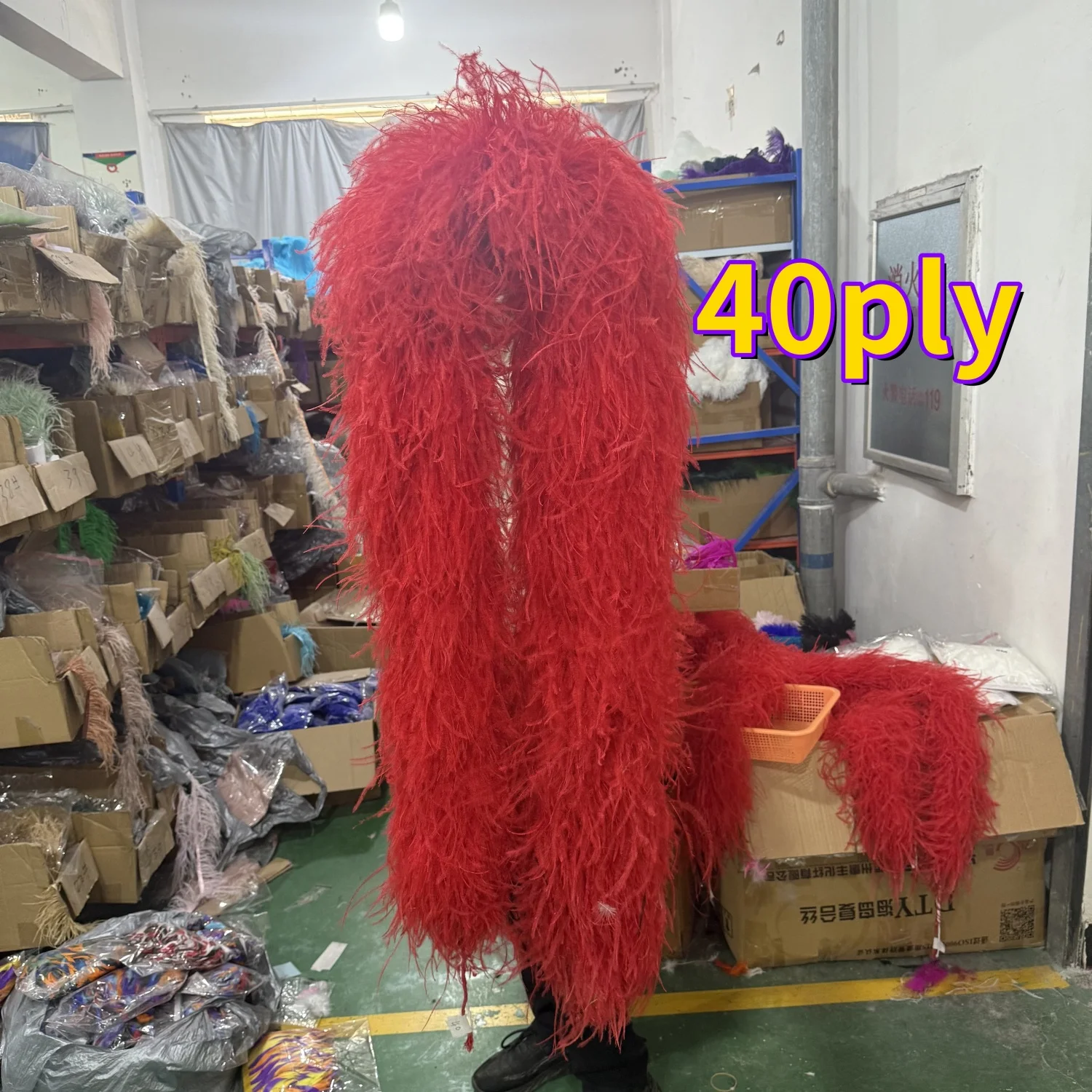 40Ply 2M Red Ostrich Feather Boa Shawl Luxury Wedding Party Dress Accessories DIY Craft Decor Premium Stage Costume Plumes Scarf
40Ply 2M Red Ostrich Feather Boa Shawl Luxury Wedding Party Dress Accessories DIY Craft Decor Premium Stage Costume Plumes Scarf