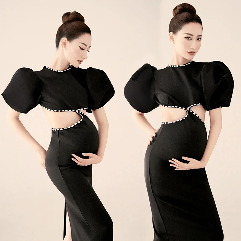 Women Photography Props Maternity Dresses Black Hollow Out Elegant Pregnancy Trailing Dress Studio Shooting Photo Props
Women Photography Props Maternity Dresses Black Hollow Out Elegant Pregnancy Trailing Dress Studio Shooting Photo Props