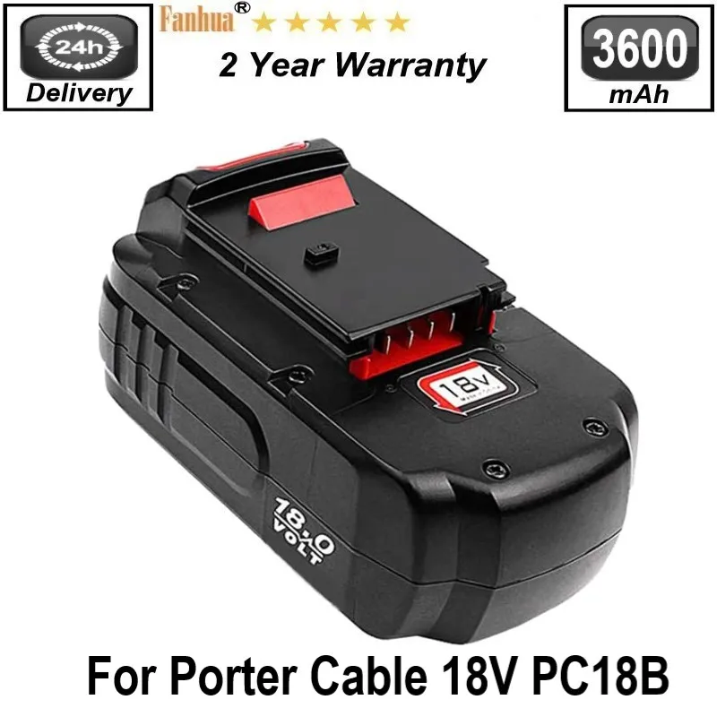 PC18B 3.6Ah NiMH Replacement for Porter Cable 18V Battery PC188 PC18B-2 PC18BLEX PCC489N Cordless Power Tools18V With a charger
PC18B 3.6Ah NiMH Replacement for Porter Cable 18V Battery PC188 PC18B-2 PC18BLEX PCC489N Cordless Power Tools18V With a charger