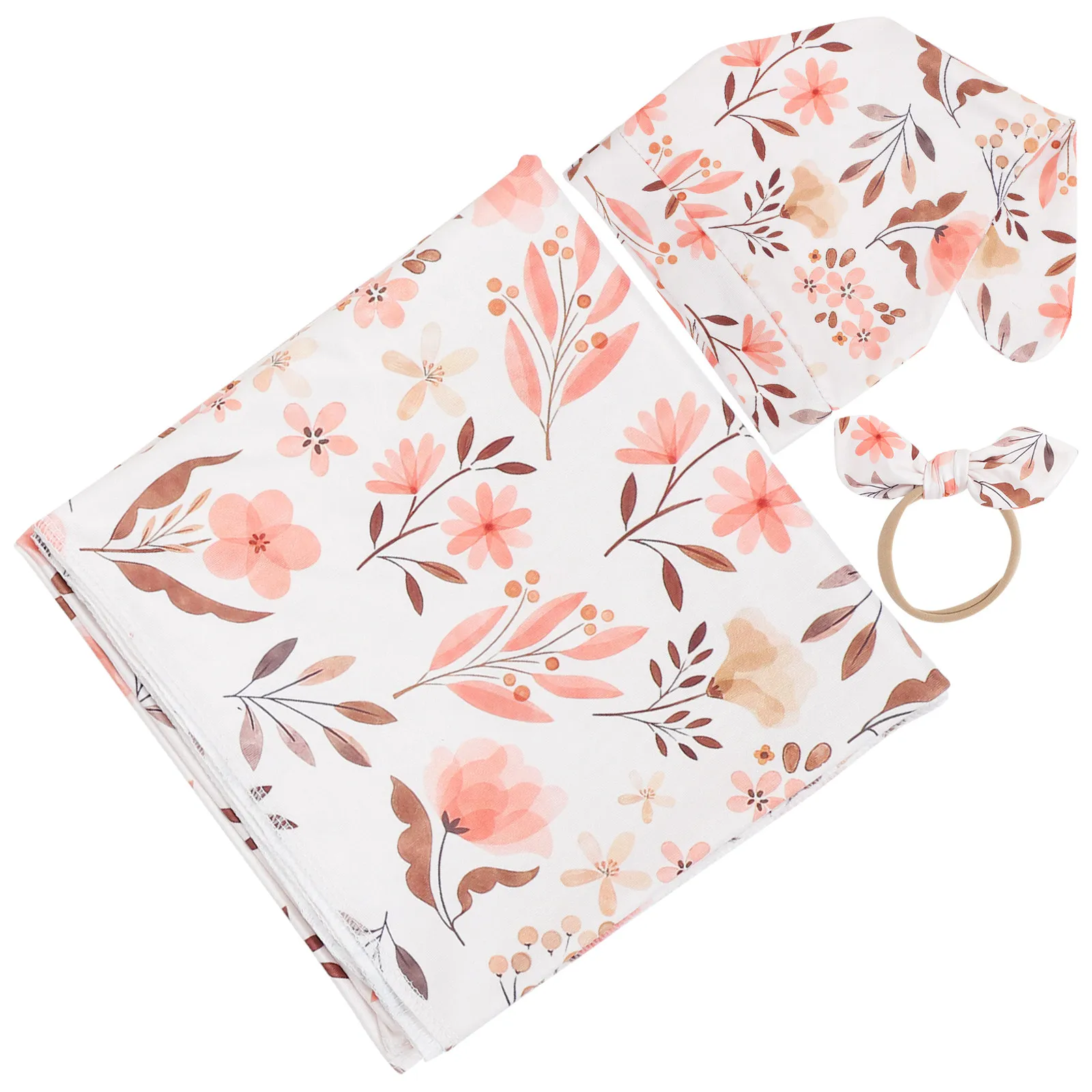 1 set Newborn Swaddle Set Baby Blanket Headb Hat Vintage Flowers Breathable Polyester Nursing Photography Accessory
1 set Newborn Swaddle Set Baby Blanket Headb Hat Vintage Flowers Breathable Polyester Nursing Photography Accessory