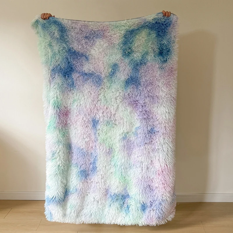 Colorful Dyed Blanket PV Plush+Milk Velvet Blankets AB Side Warm Bed Duvet Cover Winter Autumn New Year Xmas Gift Home Decor
Colorful Dyed Blanket PV Plush+Milk Velvet Blankets AB Side Warm Bed Duvet Cover Winter Autumn New Year Xmas Gift Home Decor